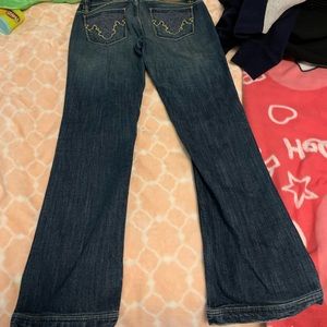 Low rise flare jeans